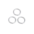 Minimalist 10mm silver iron jump rings for DIY handmade jewelry making accessories - 1.2*10mm / White K/Silver