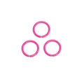10mm bright pink lacquered iron open rings for DIY jewelry and keychain accessories - 1.2*10mm / Rose Red