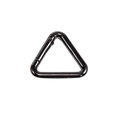Mosquetón triangular gris plomo de aleación de zinc pulida para llaveros y accesorios - Hebilla de Resorte Triángulo / Negro de Humo