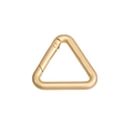 Triangle spring snap hook in champagne gold finish for keychains and bag accessories - Triangle Spring Buckle / Pearl Gold