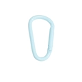 Light blue D-shaped spring carabiner keychain made of painted aluminum alloy hardware - Large D-Shaped Buckle / Light Blue
