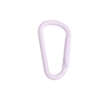 Light purple matte finish large D-ring spring buckle carabiner for DIY keychain craft - Large D-Shaped Buckle / Light Purple