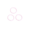 Three 10mm light pink painted iron jump rings for DIY jewelry and keychain making - 1.2*6mm / Light Pink