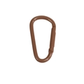 Brown matte painted D-shaped carabiner metal clasp for DIY keychains and accessories - Large D-Shaped Buckle / Dark Coffee