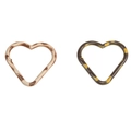 Moschettoni a cuore con stampa leopardata beige e caffè per borse e zaini - Gancio a Cuore Colore Casuale