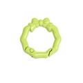 Grass green wreath spring ring clasp with bowknot design for DIY keychains - Fruit Green
