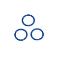 Three deep blue 10mm lacquered iron open jump rings for DIY jewelry craft making - 1.2*10mm / Sapphire Blue