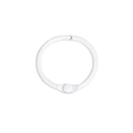 Anneaux de reliure en métal laqué blanc brillant avec charnière pour accessoires DIY - 25mm / Blanc