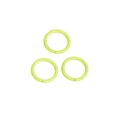 Three pieces of 10mm fluorescent yellow-green lacquered iron open jump rings for DIY - 1.2*6mm / Fruit Green