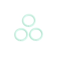 Three mint green 10mm painted iron open rings for DIY jewelry and accessory making - 1.2*6mm / Milky Green