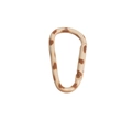 Mosquetón en forma de D con estampado de leopardo beige para accesorios de mochilas - Anillo en D Grande - Café Claro
