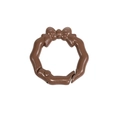 Brown bowknot spring ring clasp for DIY accessories with a glossy finish - Dark Coffee