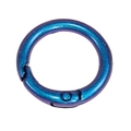 Blue and purple gradient pearlescent round spring ring buckle with glitter finish - 25mm / Sapphire Blue