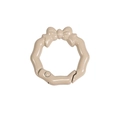 Beige bow-knot spring ring connector clasp for DIY handbag and keychain accessories - Milk Tea