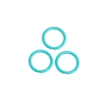 Three 10mm bright blue lacquered metal open rings for DIY jewelry accessories - 1.2*10mm / Dark Emerald