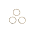 Set of three 10mm light beige matte finish open metal rings for DIY jewelry and crafts - 1.2*6mm / Milk Tea