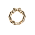 Golden polygon snap ring connector with an elegant bowknot design for DIY keychains - KC Gold