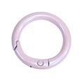 Round spring gate ring with pearlescent lavender finish for DIY keychain crafts - 25mm / Light Purple