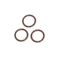 Three 10mm brown lacquered open jump rings for DIY jewelry and accessory making - 1.2*6mm / Dark Coffee