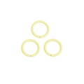 Three cream yellow 10mm iron open rings for DIY jewelry making and handmade crafts - 1.2*10mm / Light Yellow