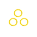 Three bright yellow 10mm painted iron open jump rings for DIY jewelry making and crafts - 1.2*6mm / Dark Yellow