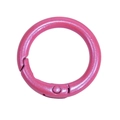 Pearlescent peach pink metal spring o-ring snap hook for DIY keychain accessories - 25mm / Rose Red