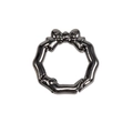 Gunmetal spring O-ring with bowknot design for DIY keychains and bags accessories - Gun Black