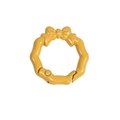 Ginger yellow spring ring gate with bow accent for DIY keychain making accessory - Khaki/Earth Yellow