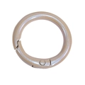 Pearly champagne gold spring gate ring with glitter finish for DIY jewelry and keychains - 25mm / Milk Tea