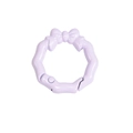 Light purple bow-knot spring ring clasp for DIY keychain and accessory attachment - Light Purple
