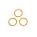 Set of three 10mm orange lacquer iron open jump rings for DIY jewelry accessories - 1.2*6mm / Orange