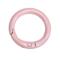 Pearly pink metallic spring ring buckle for keychains and DIY crafts accessory - 25mm / Light Pink