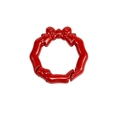 Red bow spring ring buckle alloy connector for keychains and DIY crafts - Red