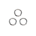 Set of three 10mm polished silver-tone metal jump rings for jewelry making and DIY crafts - 1.2*6mm / Gun Black