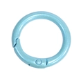 Light blue pearlescent metal spring O-ring buckle for DIY keychains and bags - 25mm / Light Blue