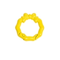 Yellow flower wreath spring ring buckle with bow tie for DIY keychains and bag charms - Yellow