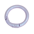 Purple glitter spring ring clasp, pearlescent round open O-ring for DIY crafts and keychains - 25mm / Light Purple