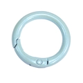 Pearlescent mint blue round spring snap hook carabiner ring for DIY keychains - 25mm / Aqua Blue