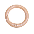 Pearly caramel round spring ring clasp connector for DIY keychain accessories - 25mm / Grapefruit