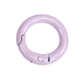 Pearly light purple round spring ring clasp for DIY jewelry and bag accessories - 20mm / Light Purple