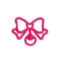 Rose red butterfly-shaped lobster clasp with rotating ring for DIY crafts - Rose Red