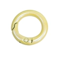 Pearly light gold round spring ring connector for DIY keychains and bag accessories - 20mm / Light Yellow