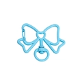 Light blue butterfly metal keychain clasp with heart cutout and 360-degree swivel ring - Light Blue