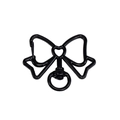 Black butterfly lobster clasp with heart detail and 360-degree swivel ring for DIY crafts - Black