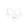 White butterfly-shaped metal lobster clasp with a 360-degree rotating ring for DIY - White