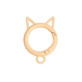 Cat ear metal spring ring clasp in cream yellow finish for DIY keychain accessories - Painted Grapefruit