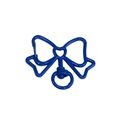 Blue butterfly shaped metal keychain clasp with rotating ring and heart cutout design - Sapphire Blue
