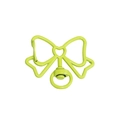 Grass green butterfly-shaped metal clasp with rotating ring for DIY keychain crafts - Fruit Green