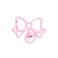 Light pink butterfly-shaped lobster clasp with heart cutout and star-shaped rings for DIY - Hot Pink