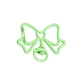 Light green butterfly-shaped lobster clasp with swivel ring for DIY jewelry making - Light Green